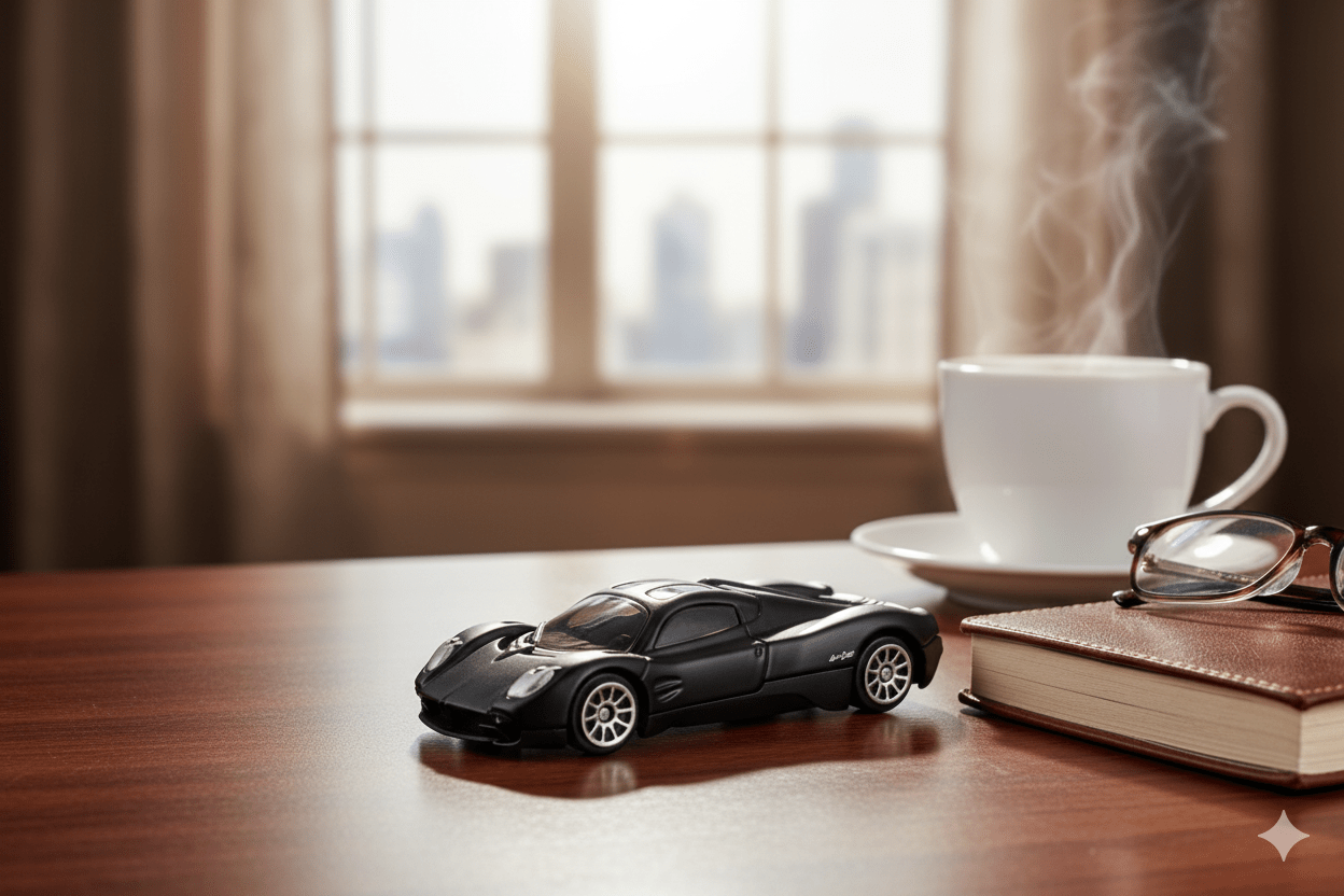 D - Power 1:64 Diecast Pagani Utopia – Matte Black Collectible Ca - Marah Kids