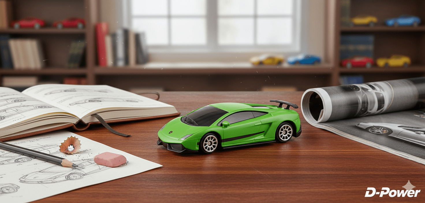 D - Power 1:64 Diecast Lamborghini Gallardo LP570 - 4 MATTE Green - Marah Kids