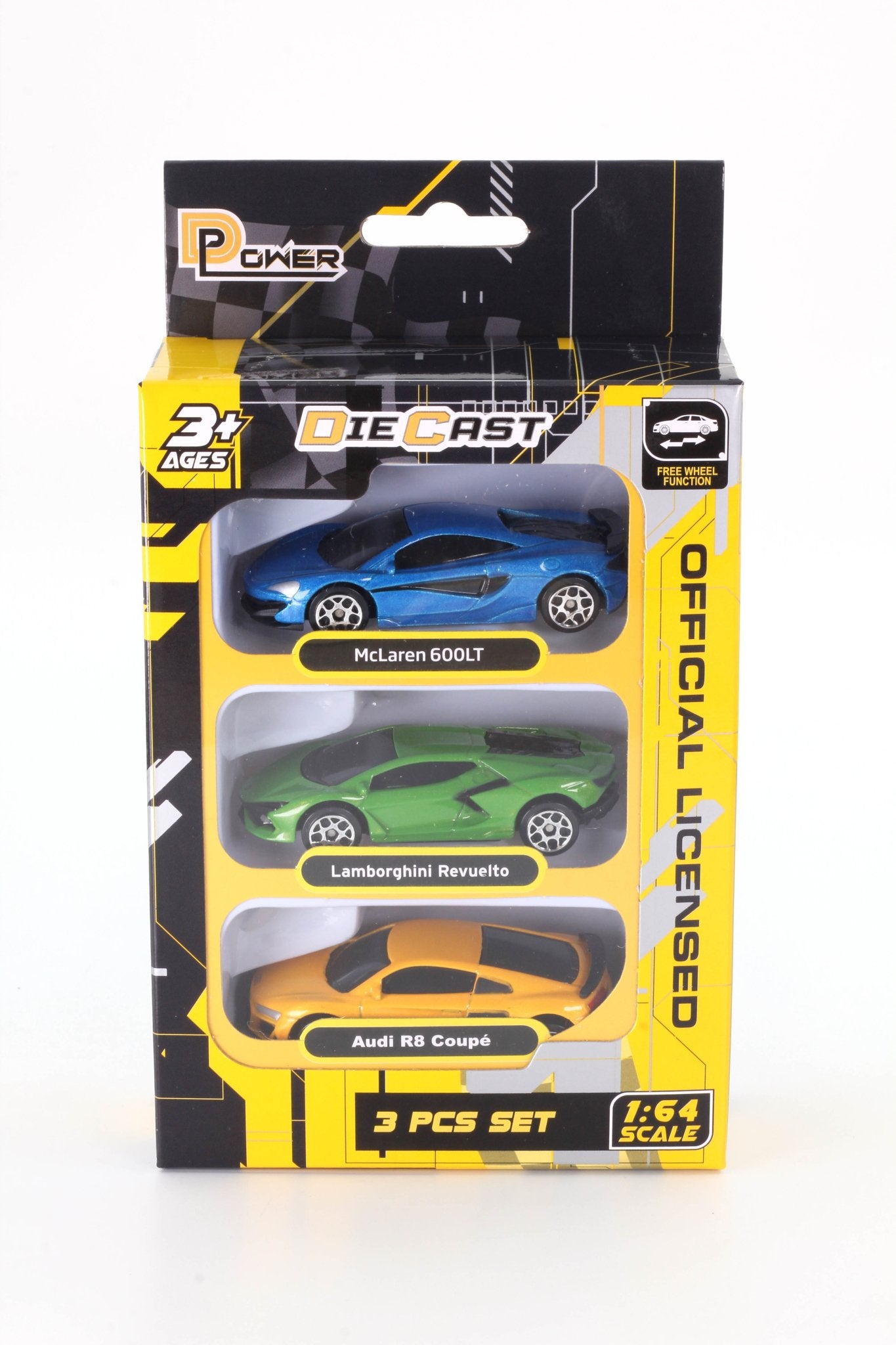 d - power 1:64 diecast car set 3 - pack – mclaren, lamborghini, audi - Marah Kids