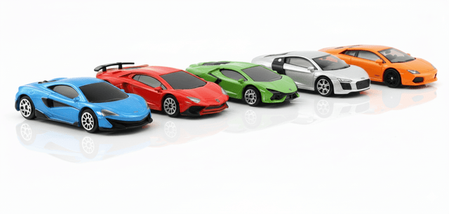 D-Power 1:64 diecast car set 5pc – mclaren, audi, lamborghini