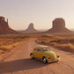D - Power 1:36 Diecast Volkswagen Beetle 1967 – Matte Yellow, Pull Back, Classic Collectible Model Car - Marah Kids