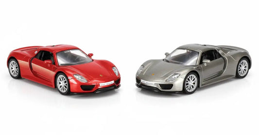 D - Power 1:36 Diecast Porsche 918 Spyder, Assorted Colors Red / Grey, 1 Piece - Marah Kids