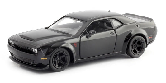D - Power 1:36 Diecast Dodge Challenger SRT Demon 2018 – Matte Black - Marah Kids