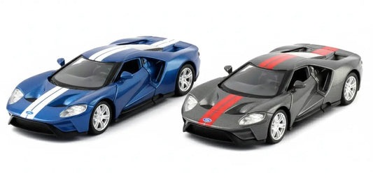 D - Power 1:36 Diecast Ford GT 2019, Assorted Colors Black / Blue, 1 Piece - Marah Kids