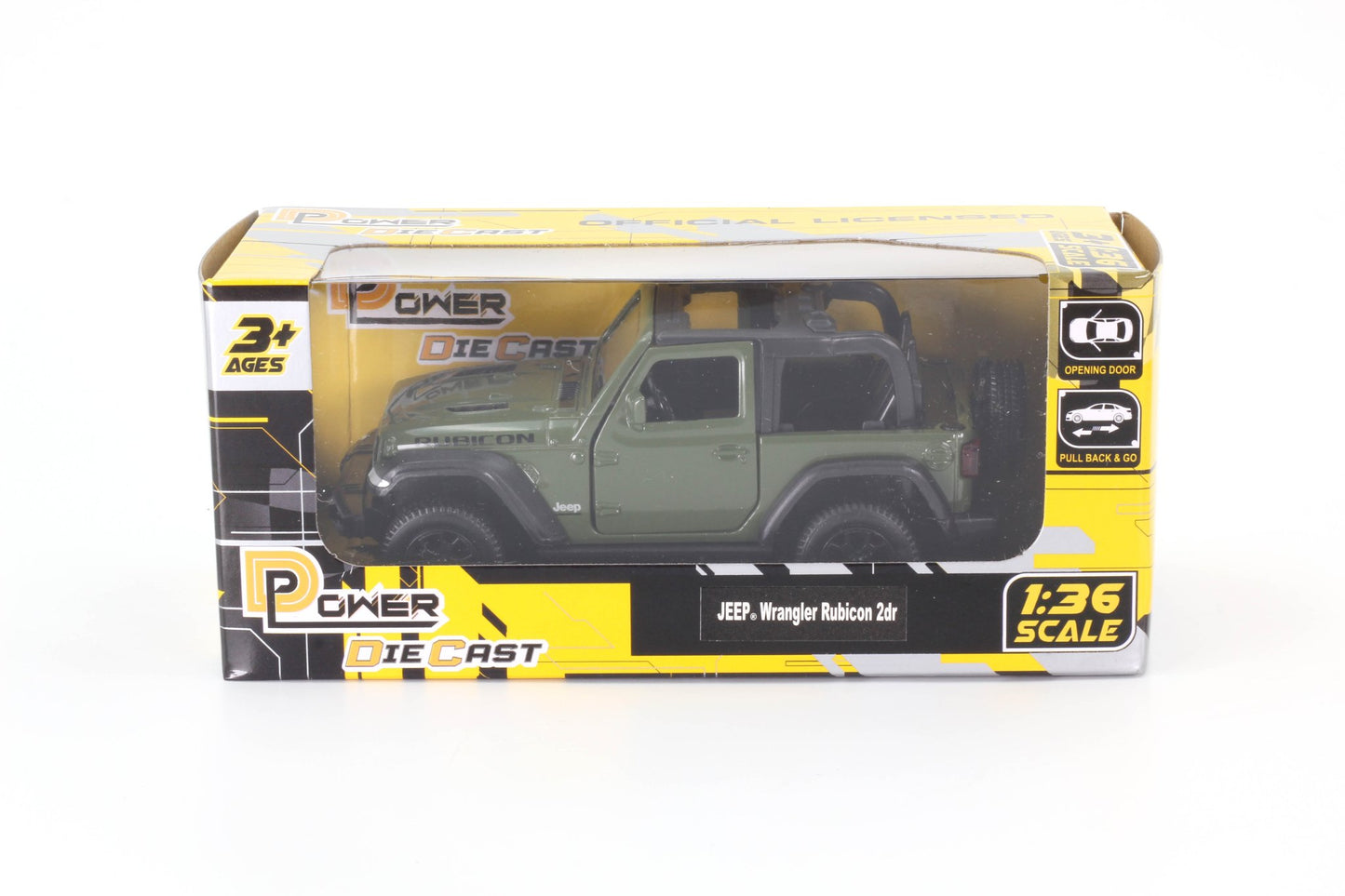 d - power 1:36 diecast jeep rubicon 2021 – pull back toy - Marah Kids