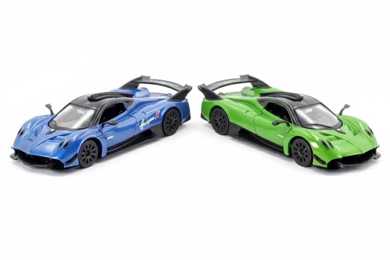 D - Power 1:36 Diecast Pagani Huayra R, Assorted Colors Blue / Green, 1 Piece - Marah Kids