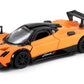 D - Power 1:36 Diecast Pagani Zonda R – Orange, Pull Back, Collectible Supercar Model - Marah Kids