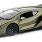 D - Power 1:36 Diecast Lamborghini Sian FKP 37 – Matte Green, Pull Back - Marah Kids