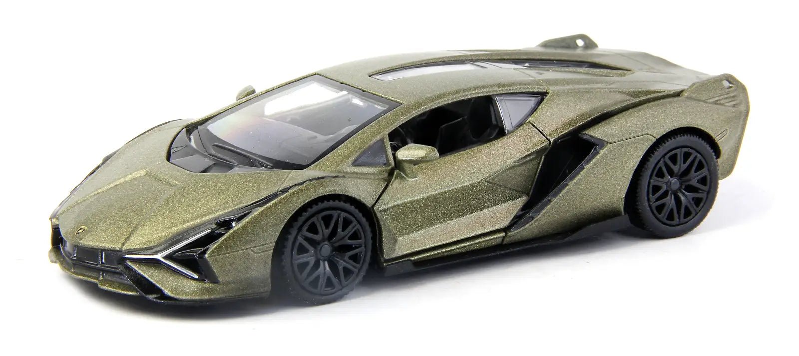 D - Power 1:36 Diecast Lamborghini Sian FKP 37 – Matte Green, Pull Back - Marah Kids