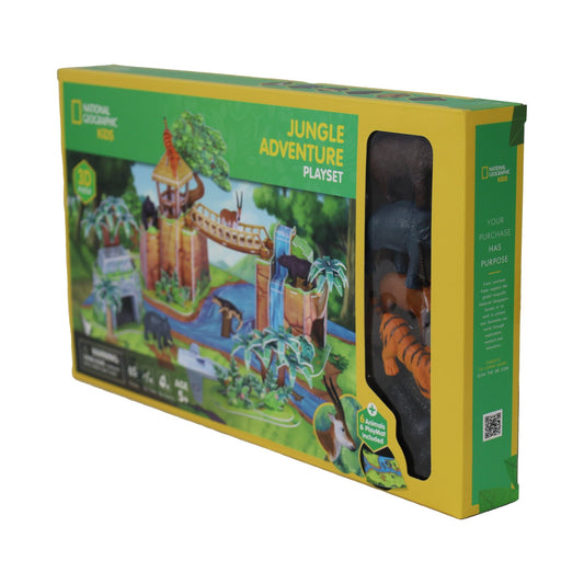 National Geographic National Geographic kids 3D Puzzle Jungle Adventure Playset 65 - pieces - Marah Kids