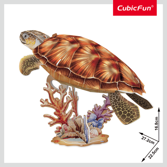 CUBIC FUN NGEO 3D PUZZLE SEA TURTLE 31PCS - Marah Kids