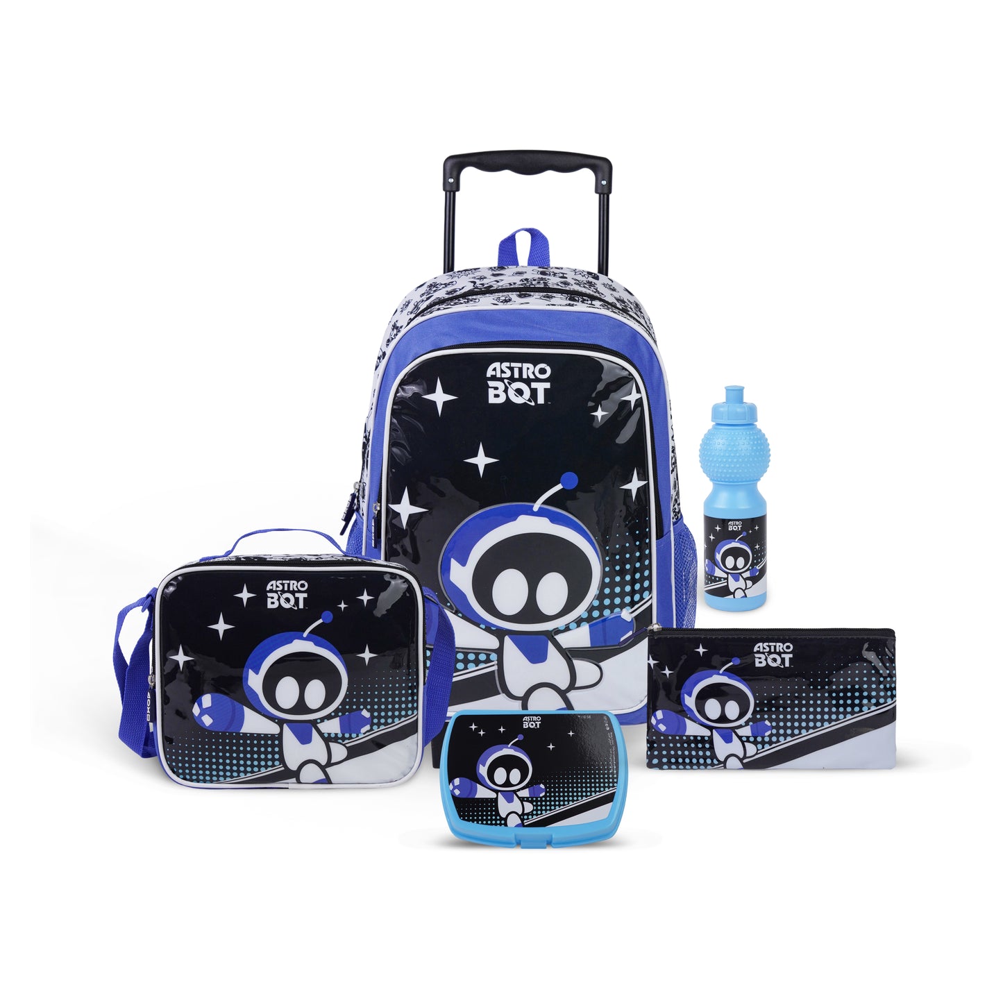 Sony Astro Bot 5-in-1 Kids Trolley School Set 18 Inch