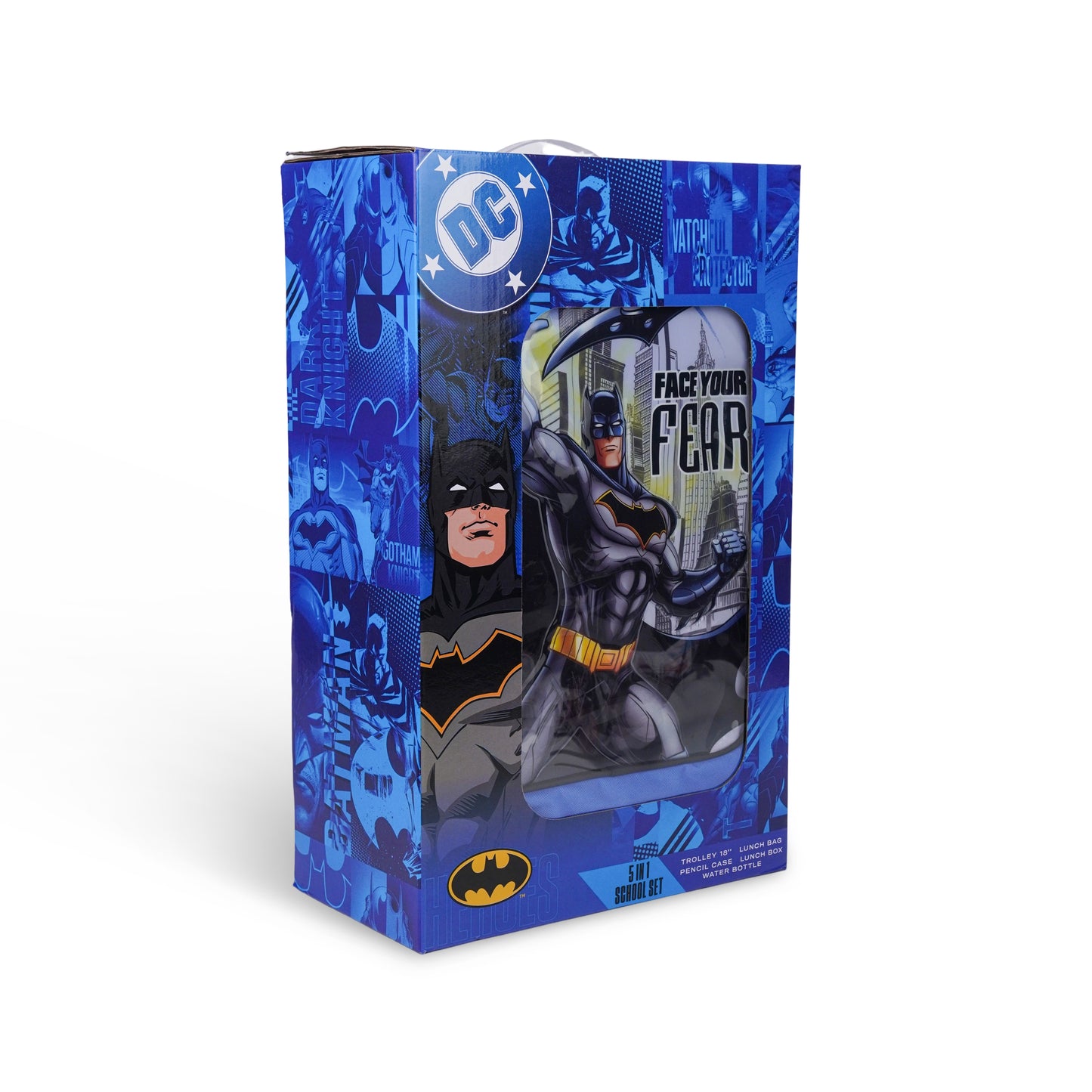 Warner Bros. Batman 5-in-1 Kids Trolley School Set 18 Inc