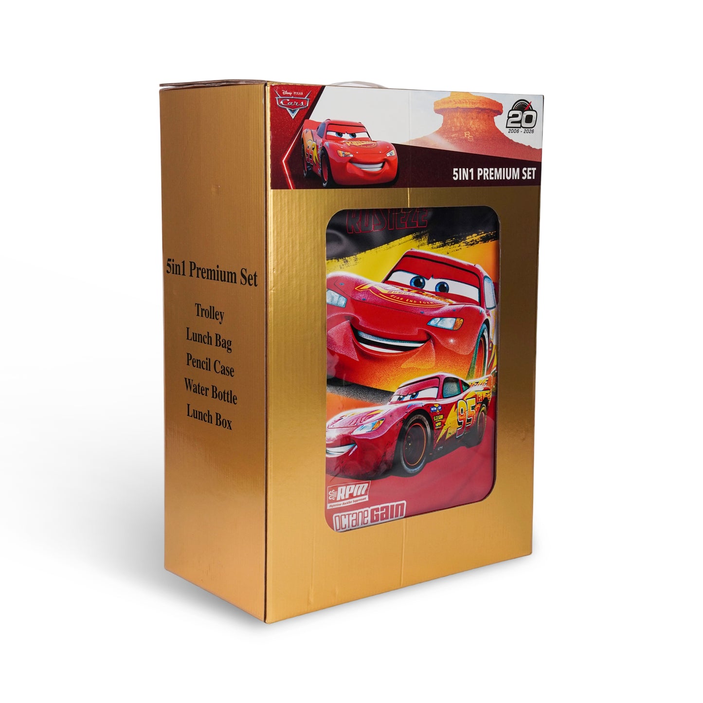 Disney Cars Premium 5-in-1 Kids Trolley School Set 18 Inch