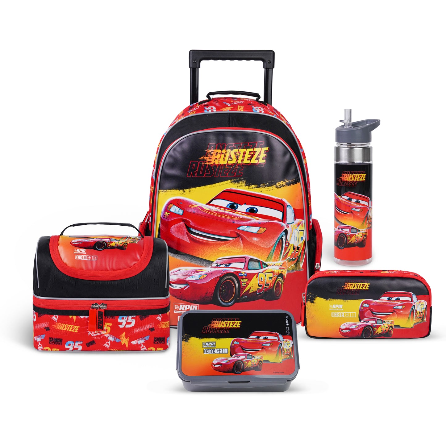 Disney Cars Premium 5-in-1 Kids Trolley School Set 18 Inch