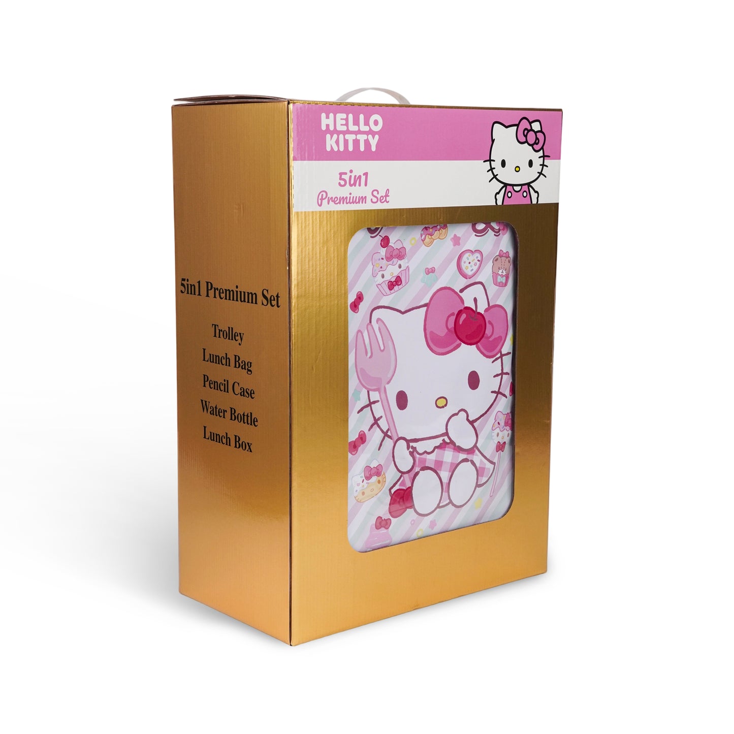 Sanrio Hello Kitty Premium 5-in-1 Kids Trolley School Set 18 Inch