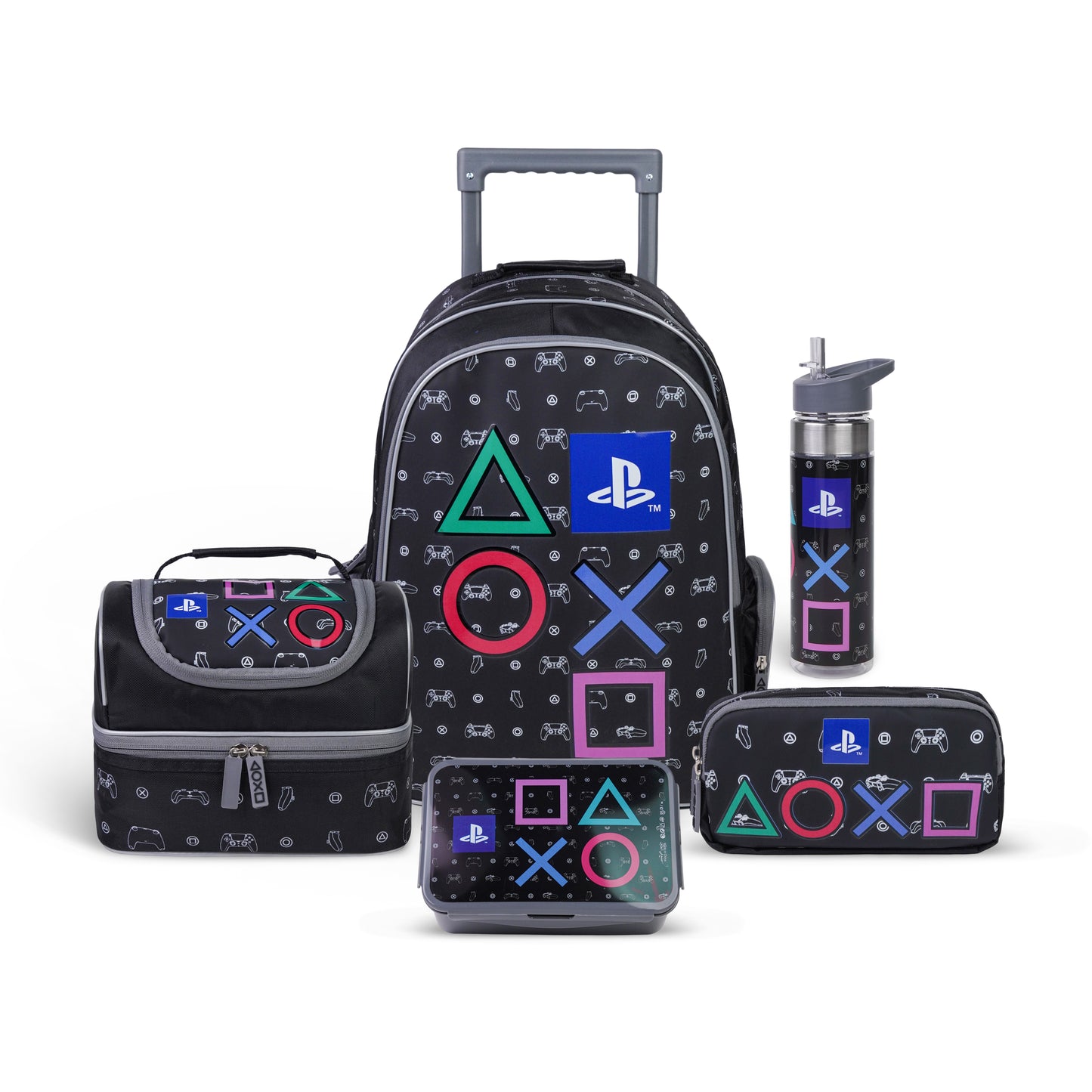 Sony PlayStation Premium 5-in-1 Kids Trolley School Set 18 Inch