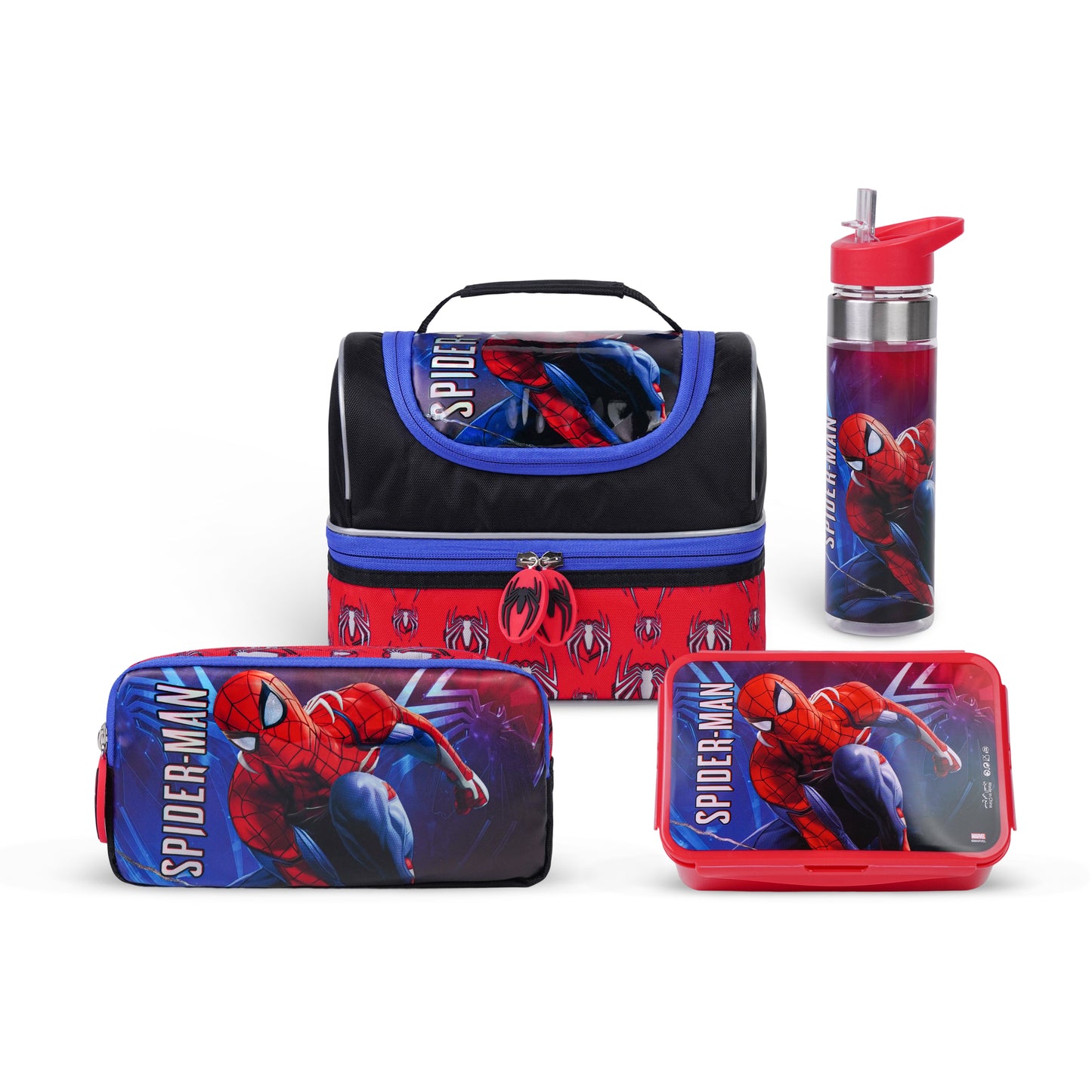 Marvel Spider-Man Premium 5-in-1 Kids Trolley School Set 18 Inch