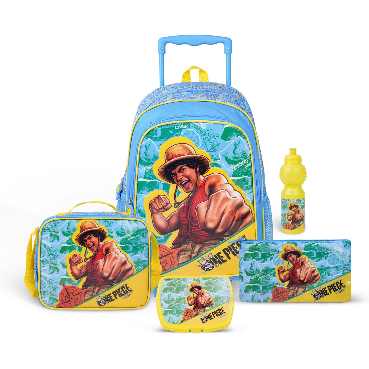 Netflix One Piece 5-in-1 Kids Trolley School Set 18 Inch