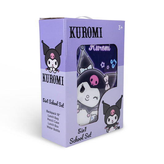Sanrio Kuromi 5-in-1 Backpack Set 18 Inch - Marah Kids