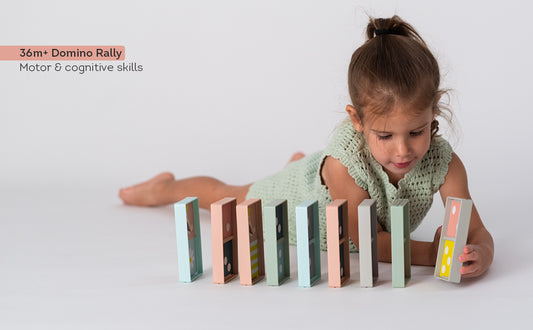 Taf Toys Domino Rally Block | XL Dominoes Set, Ages 30M+