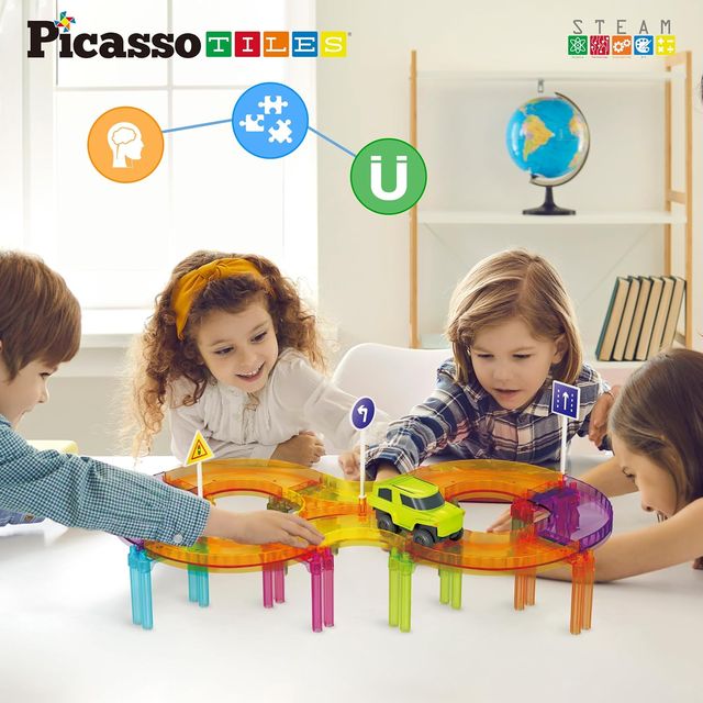 Picasso Magnetic Mini Diamond Race Track Set 40 - pieces - Marah Kids