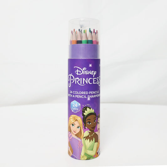 DISNEY PRINCESS 24 COLORED PENCILS WITH SHARPENER