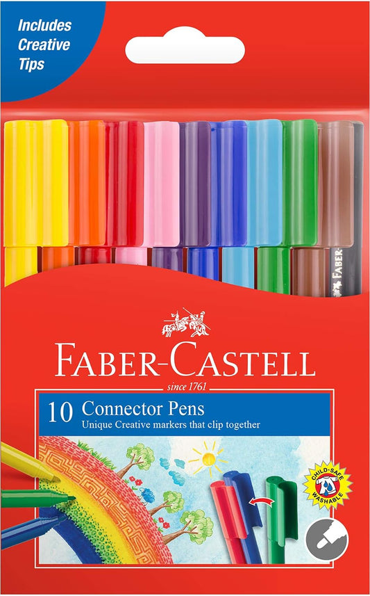 FABER - CASTELL CONNECTOR FELT PEN 10 COLOR - Marah Kids