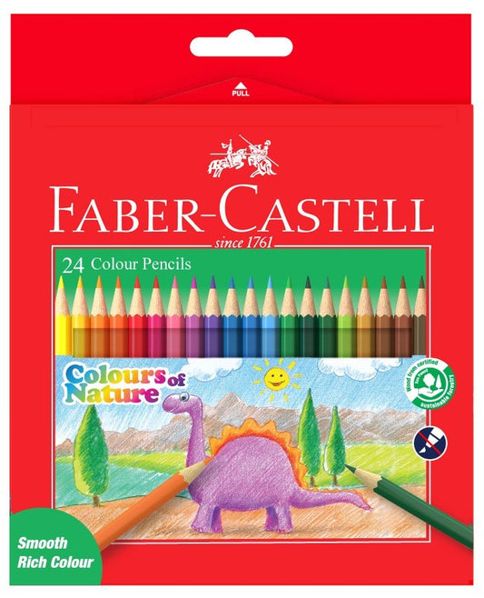 FABER - CASTELL CON COLOUR PENCILS 24 COLOUR - Marah Kids
