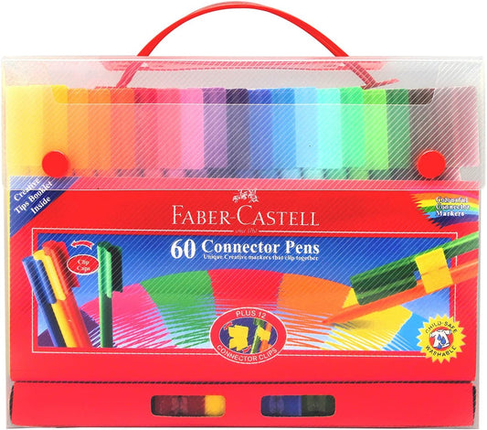 FABER - CASTELL CONNECTOR FELT PEN 60 COLOR IN A PP CASE - Marah Kids