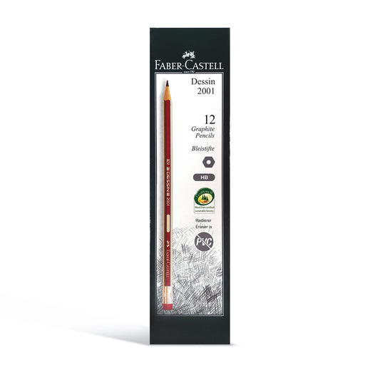 FABER-CASTELL DESSIN GRAPHITE PENCIL HB WITH RT 12PC