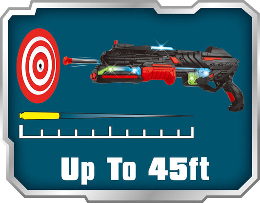 Power Joy Shooterz X Blaster 5 with 10 Foam Bullets with Lights Battery Operated - Marah Kids