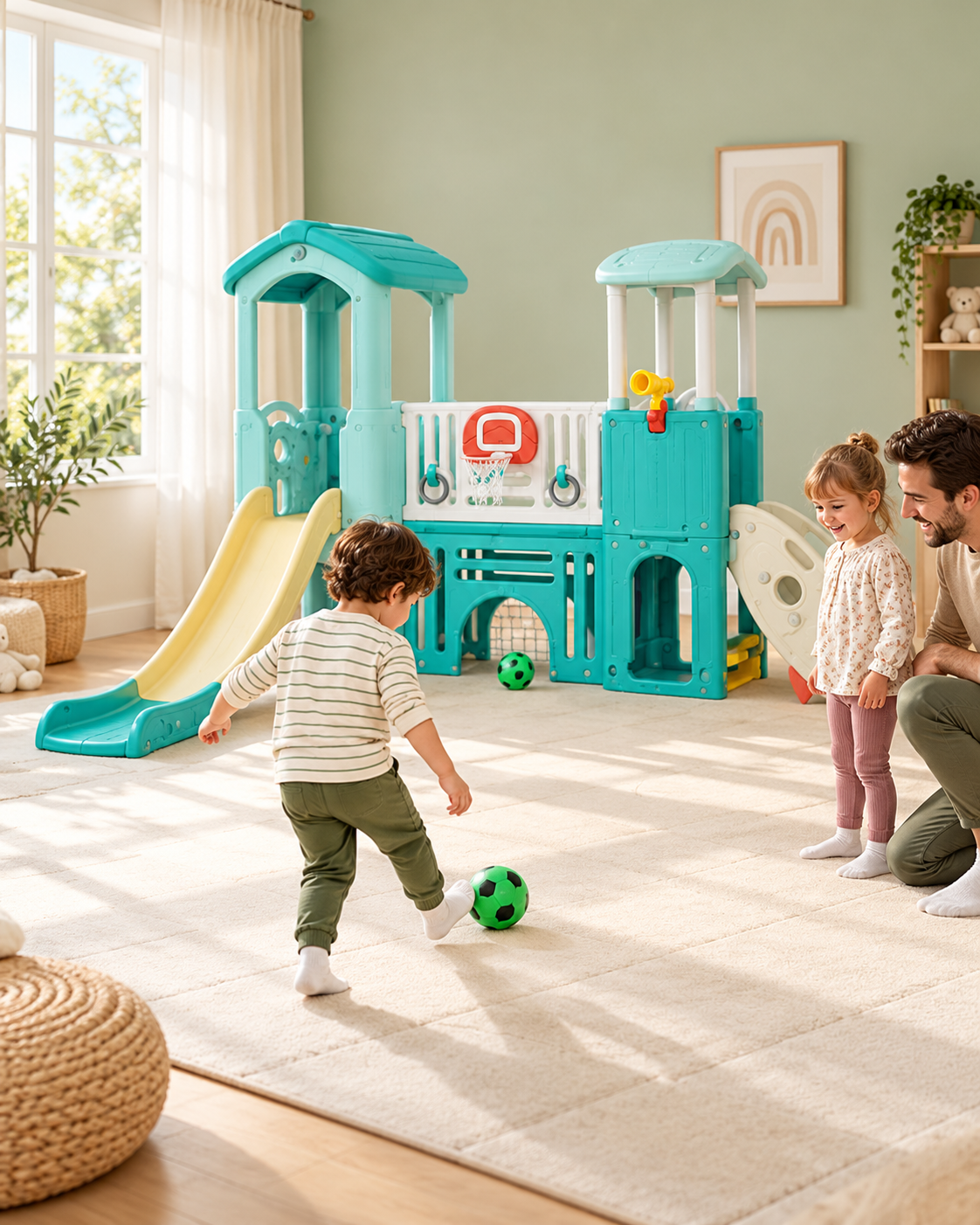Toyemporium Compact Sky Blue Multi-Activity Play Centre