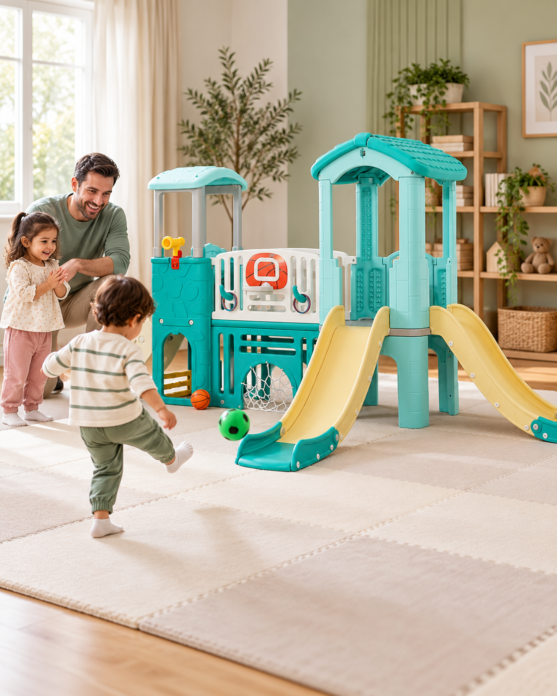 Toyemporium Large Sky Blue Multi-Activity Play Centre