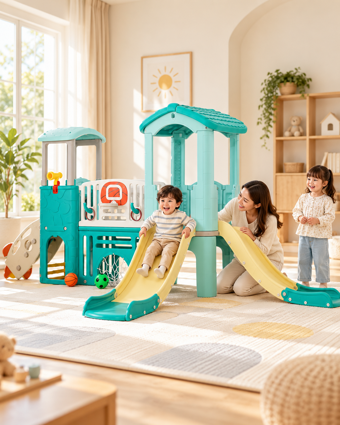 Toyemporium Large Sky Blue Multi-Activity Play Centre