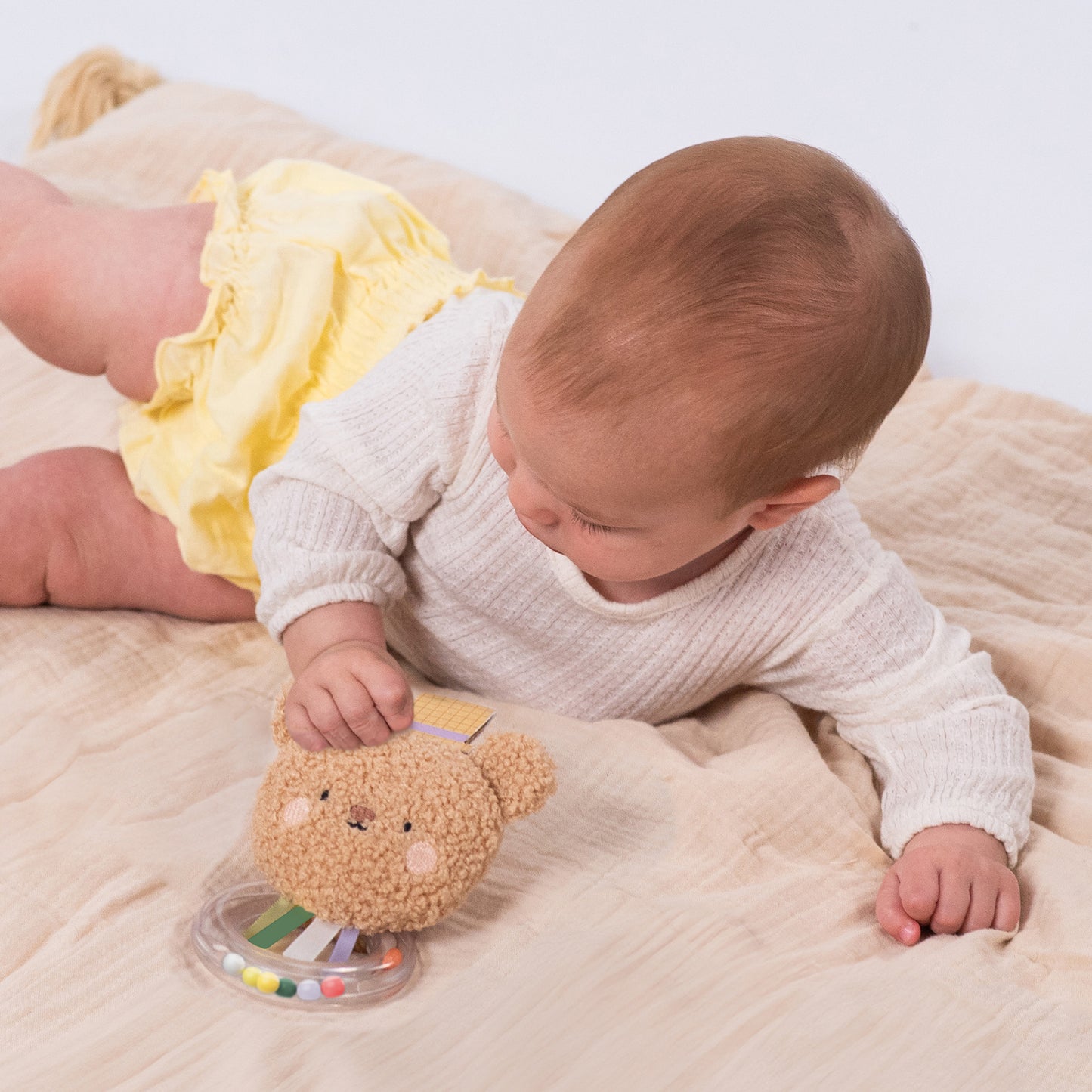 Taf Toys Jenny Bunny | Plush Sensory Toy with Teether & Rattle, 0M+