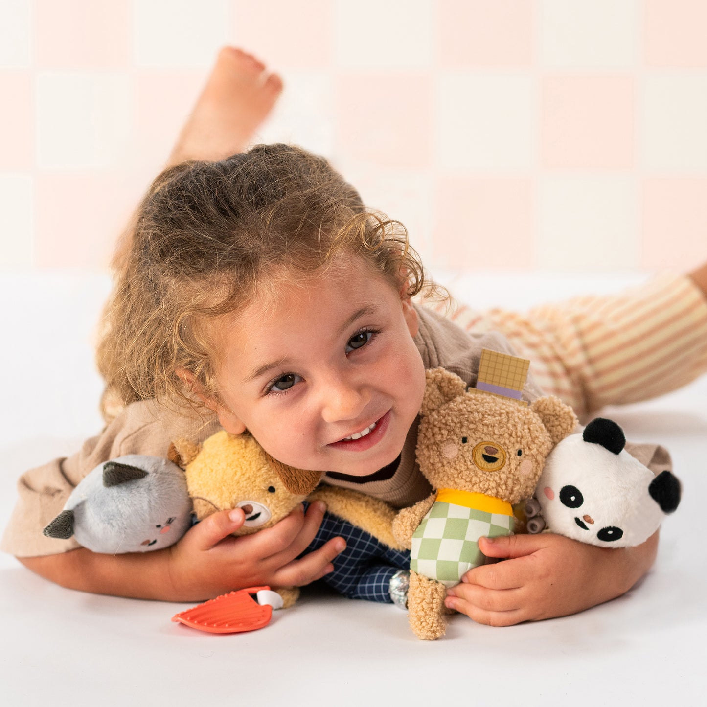 Taf Toys Y Sensory Activity Soft Toy | Plush Rabbit with Teether, 0M+