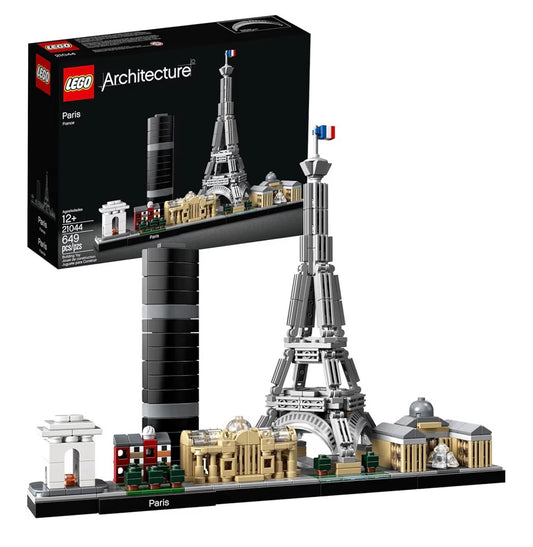 LEGO Architecture Paris Skyline, Collectible Model Building Kit with Eiffel Tower and The Louvre, Skyline Collection, Office Home Décor, Unique Gift to Unleash Any Adult's Creativity, 21044