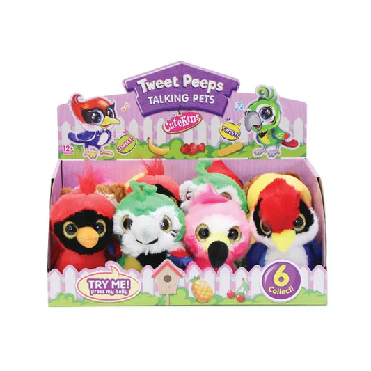 Funville -Tweet Peeps 12Cm Plush Birds With Sounds