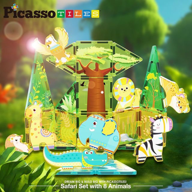 Picasso Magnetic Tiles Safari Set 26 - pieces - Marah Kids