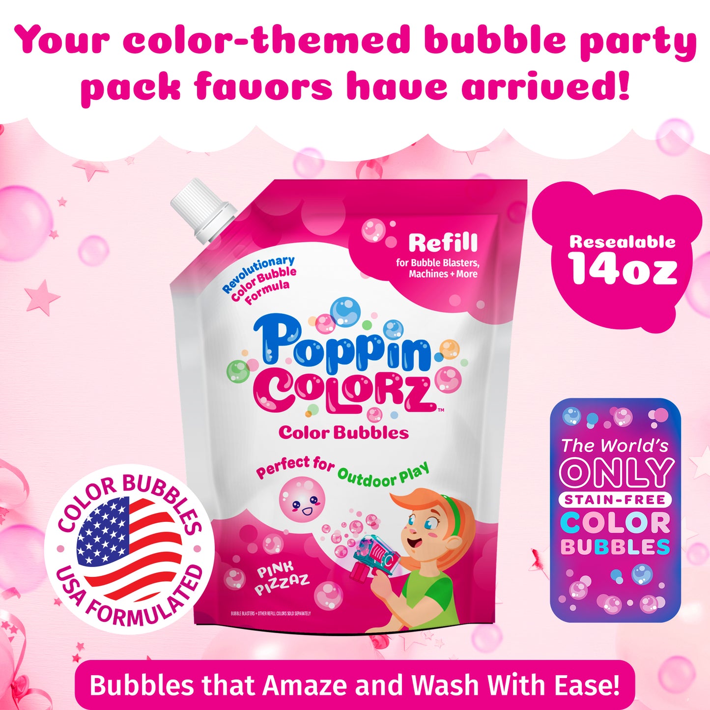 Poppincolorz - Color Pink Pizzaz Refill 14Oz
