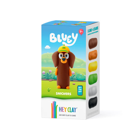 Hey Clay - Snickers. Colorful modeling air - dry clay, 5 cans with fun interactive app for kids aged 3+ years. - Marah Kids