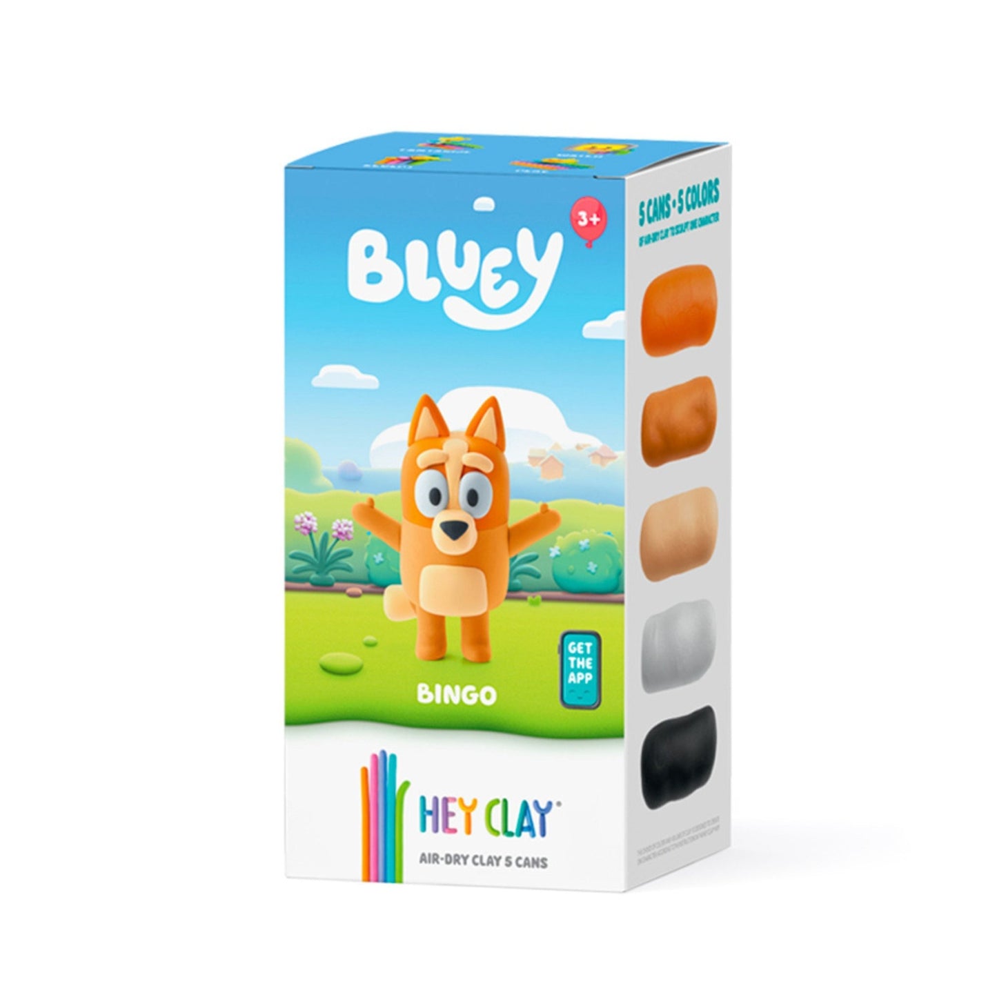 Hey Clay - Bingo. Colorful modeling air - dry clay, 5 cans with fun interactive app for kids aged 3+ years. - Marah Kids