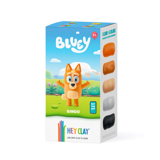 Hey Clay - Bingo. Colorful modeling air - dry clay, 5 cans with fun interactive app for kids aged 3+ years. - Marah Kids