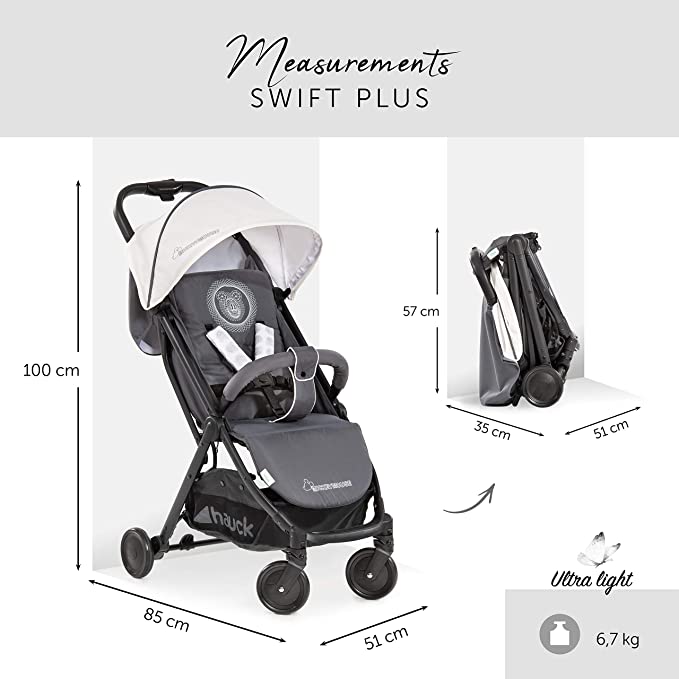 Hauck - Swift Plus Lightweight Push Chair - Mickey Cool Vibes - Grey