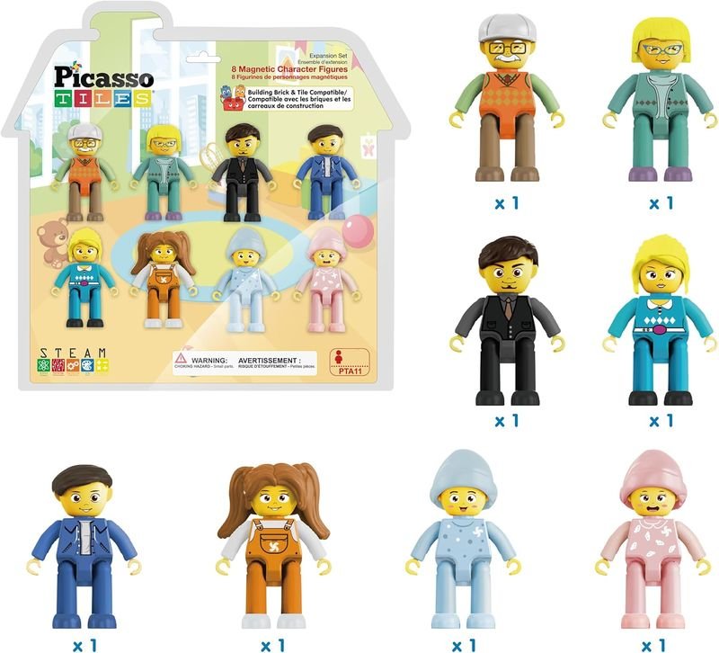 Picasso Magnetic Family Character Figures 8 - pieces - Marah Kids