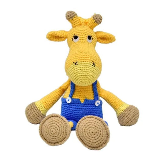 Happy Threads Handmade Crocheted AlexGiraffe (15 inches) – Multicolour | Crochet Toys | Child Safe | for Babies 6 Months & Above | Dolls for Boys/Girls| For Birthday Gift | Decorative Items for Room - Marah Kids