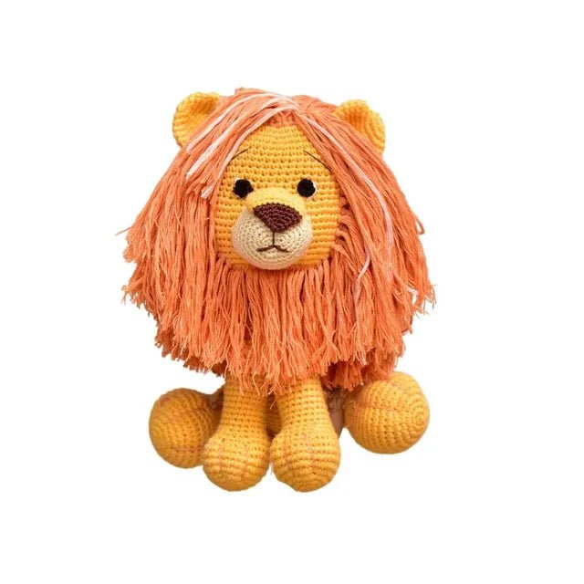 Happy Threads Handmade Crocheted Cute Handmade Asad the Lion (10 inch) – Orange | Crochet Toys | Child Safe | for Babies 6 Months & Above | Dolls for Boys/Girls| For Birthday Gift | Decorative Items for Room - Marah Kids