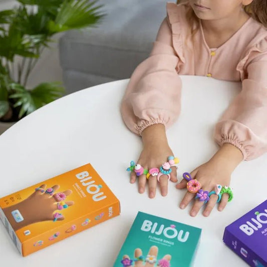 Hey Clay - ALIEN RINGS Colourful modelling air - dry clay, 3 cans with fun interactive app for kids 3 years + - Marah Kids