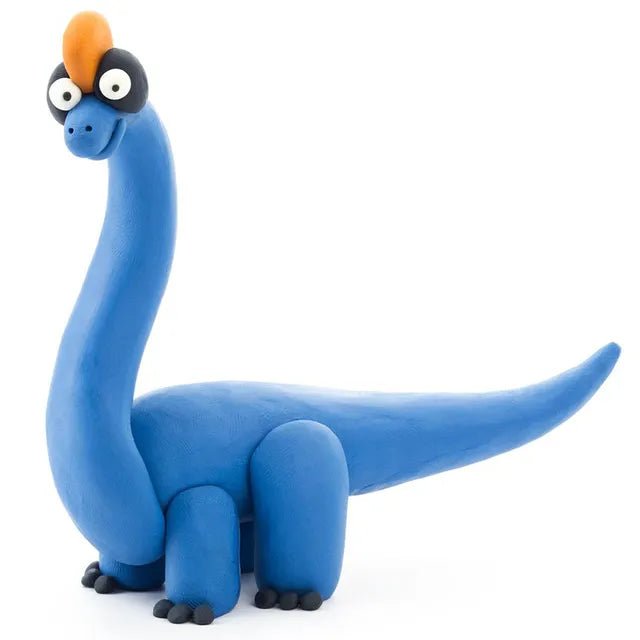 HEY CLAY – DIY Brachiosaurus Plastic Creative Modelling Air - Dry Clay For Kids 3 Cans - Marah Kids